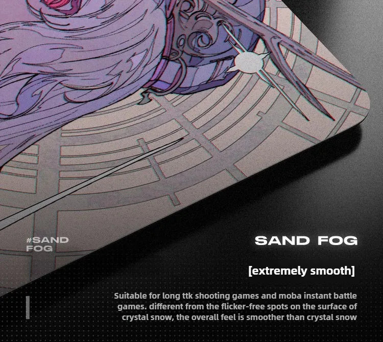 Resin Crystal Snow Professional Esports Lovely Girl Customized Smooth Glass Gaming Laptop Office Accessories Large Mouse Pad