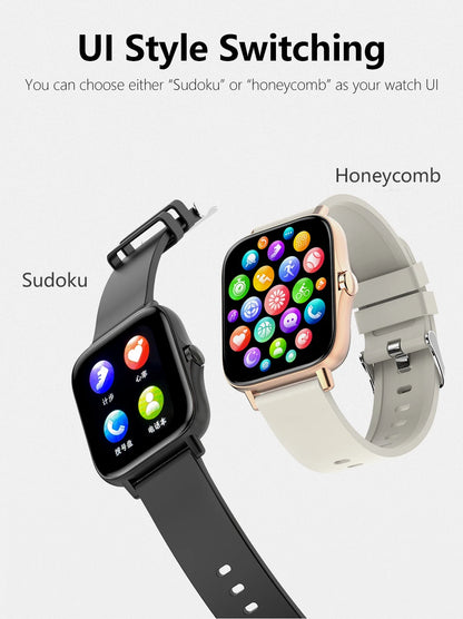 1.83'' Sport Smart Watch Fitness Clock Health Monitor Waterproof Smartwatch Wireless Call Watches for Men Women IOS Android 2025