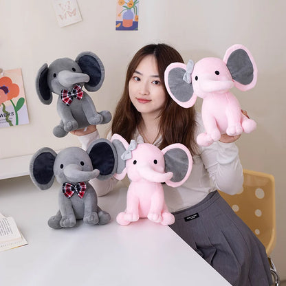 25cm Soft Plush Elephant Toy for Infants Newborn Baby Shower Stuffed Animals PP Cotton Filled for Boys and Girls