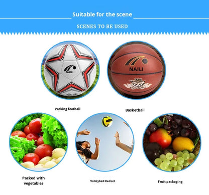 Bold Single Acrylic Net Bag for Football Volleyball Basketball Black/Orange Printed Logo Ball Pocket Long-term Spot General Use