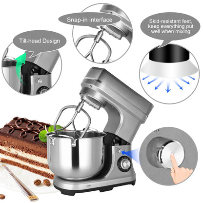 Ready to Ship 2000W 11-liter Household Electric Stand Mixer Kitchen Food Processor Bread and Cake Dough Double Hook Mixer