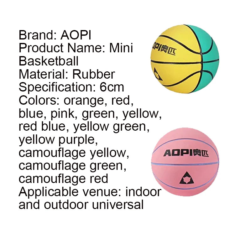 High Quality Children Adult Mini Rubber Basketball Indoor Outdoor Universal Training Mini Basketball