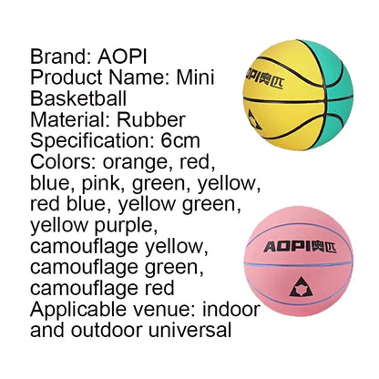 High Quality Children Adult Mini Rubber Basketball Indoor Outdoor Universal Training Mini Basketball