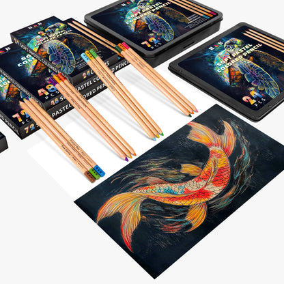 Professional 72-Ton Graffiti Color Pen Toner New Paper Students' Suitable Charcoal Pencil for Art Coloring Painting Drawing