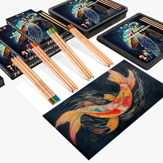 Professional 72-Ton Graffiti Color Pen Toner New Paper Students' Suitable Charcoal Pencil for Art Coloring Painting Drawing