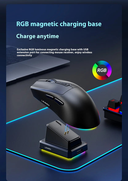 Hot Sale Lightweight Cross-Border Crack Gaming Mouse 2.4G Dual-Mode Charging Light Base for Office & Gaming
