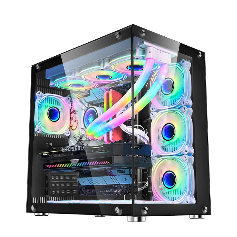 2026 Best Selling Empty Customization Modern Desktop Gamer PC Computer USB3.0 PC Chassis ATX Business E-Sports Gaming