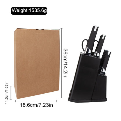 Wholesale 13-Piece Stainless Steel Chef Knife Set Super Sharp Nonstick Coated  Kitchen Knives with Universal Knife Block