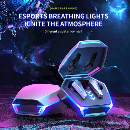 M10 Low Latency Wireless Earbuds Gaming and Music Dual-Mode in Ear Earphones with E-Sports Breathing Light and IPX4 Waterproof