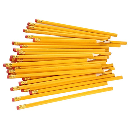 Poplar Wood Hexagonal Yellow HB Pencil With Eraser for Office and School Natural Wooden Pencil