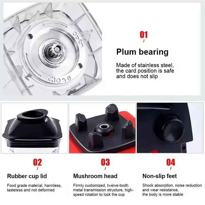 Appliance 2 in 1 Blender and Juicer Mixer Grinder Smoothie Food Processor With Chopper Blender for Kitchen