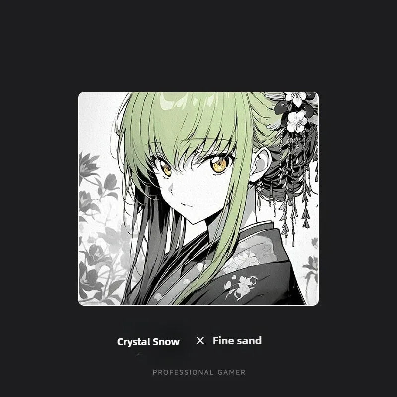 Resin Crystal Snow Professional Esports Lovely Girl Customized Smooth Glass Gaming Laptop Office Accessories Large Mouse Pad