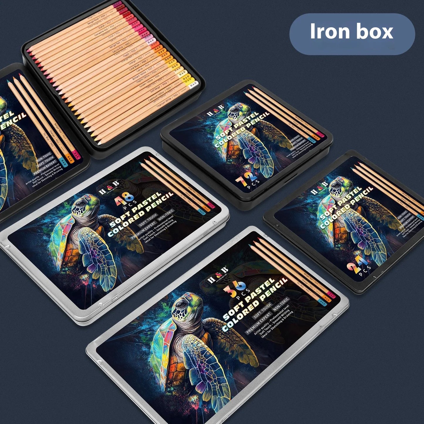 Professional 72-Ton Graffiti Color Pen Toner New Paper Students' Suitable Charcoal Pencil for Art Coloring Painting Drawing