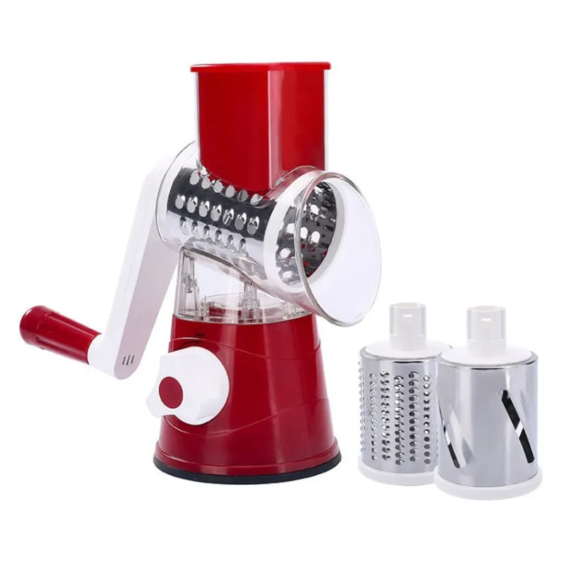 Multifunctional Hand-cranked Vegetable Cutter Kitchen Manual Vegetable Machine Grater Slicer Roller Type Vegetable Cutter