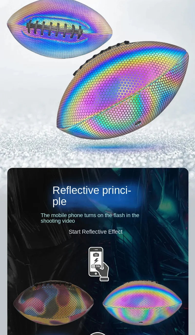 American Standard Competition No. 9 Training Football Reflective Luminous Fluorescent Direct Factory Supply for Cross-Border