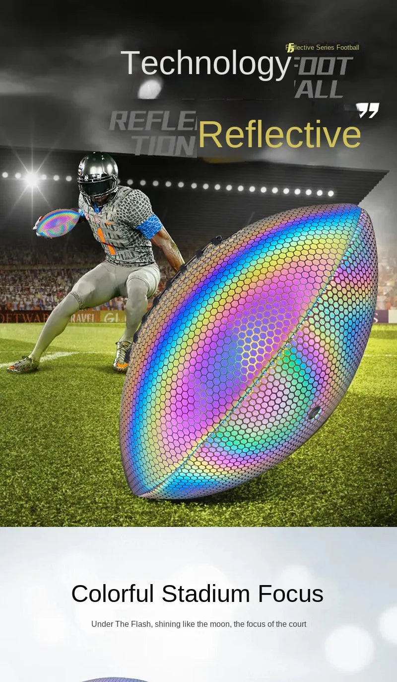 American Standard Competition No. 9 Training Football Reflective Luminous Fluorescent Direct Factory Supply for Cross-Border
