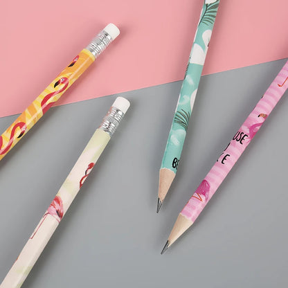 12pieces/pack Creative Cartoon Animal Soldier HB Rubber Head Wooden Pencil With Eraser Stationery School Material Papelaria