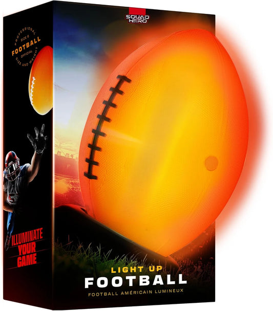 American Football, Rechargeable Luminous Ball, Outdoor Leisure Fitness Toy for Teenagers and Children, Equipped with an air Pump