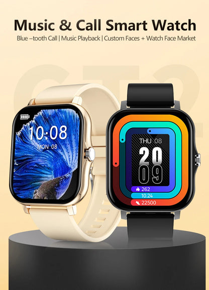 1.83'' Sport Smart Watch Fitness Clock Health Monitor Waterproof Smartwatch Wireless Call Watches for Men Women IOS Android 2025