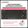 LEAVEN Wired RGB Full Key Conflict Free Black Transparent Mechanical Keyboard Hot Swappable Keycap Switch for Gaming