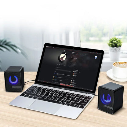 Dust-proof  New Trending Wired Audio System RGB Light Desktop Wired 2.0 USB Laptop/PC Computer Speakers for Gaming