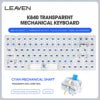 LEAVEN Wired RGB Full Key Conflict Free Black Transparent Mechanical Keyboard Hot Swappable Keycap Switch for Gaming