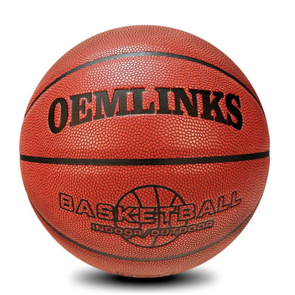2024 High Quality Rubber Basketball Sport Basketball Official Size 7 PU Laminated Leather Basketball