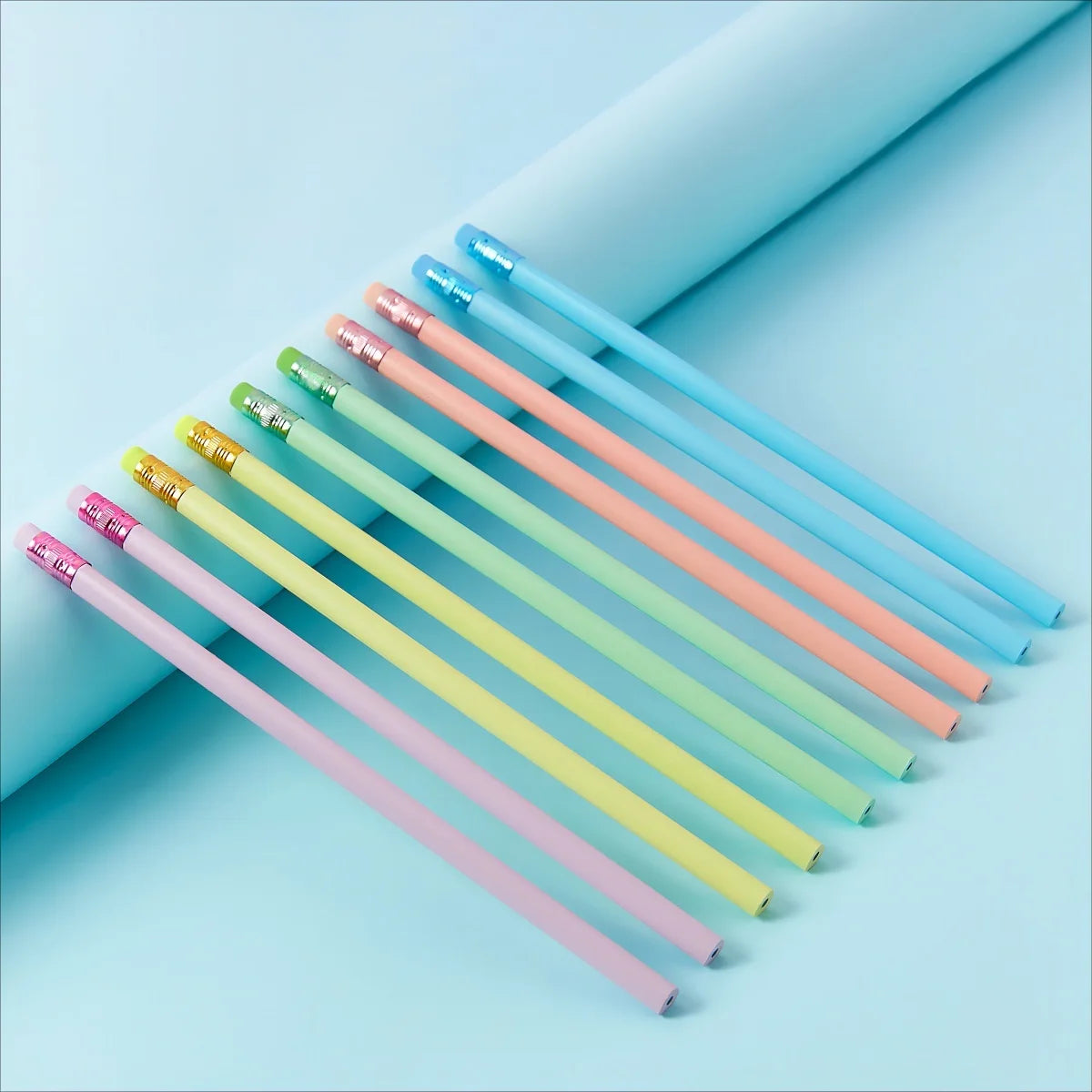 Zhenglin Macaron HB Plastic Promotional Use Pencil Cross-Border E-Commerce Bulk Environmentally Friendly Rubber Standard Pencils