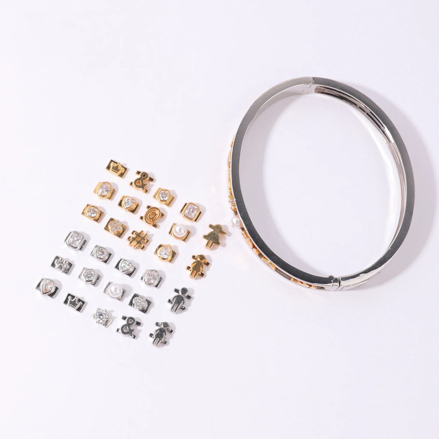 DIY Custom Charm Bangle Bracelet Bangle Bracelet Designer Charms for Diy Bracelet Slide Jewelry