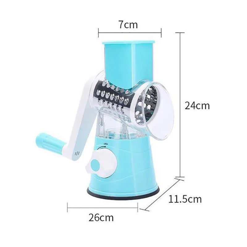 Multifunctional Hand-cranked Vegetable Cutter Kitchen Manual Vegetable Machine Grater Slicer Roller Type Vegetable Cutter