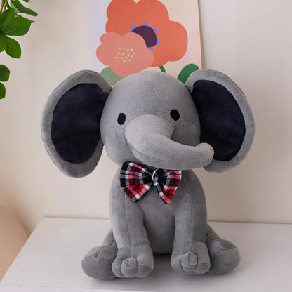 25cm Soft Plush Elephant Toy for Infants Newborn Baby Shower Stuffed Animals PP Cotton Filled for Boys and Girls