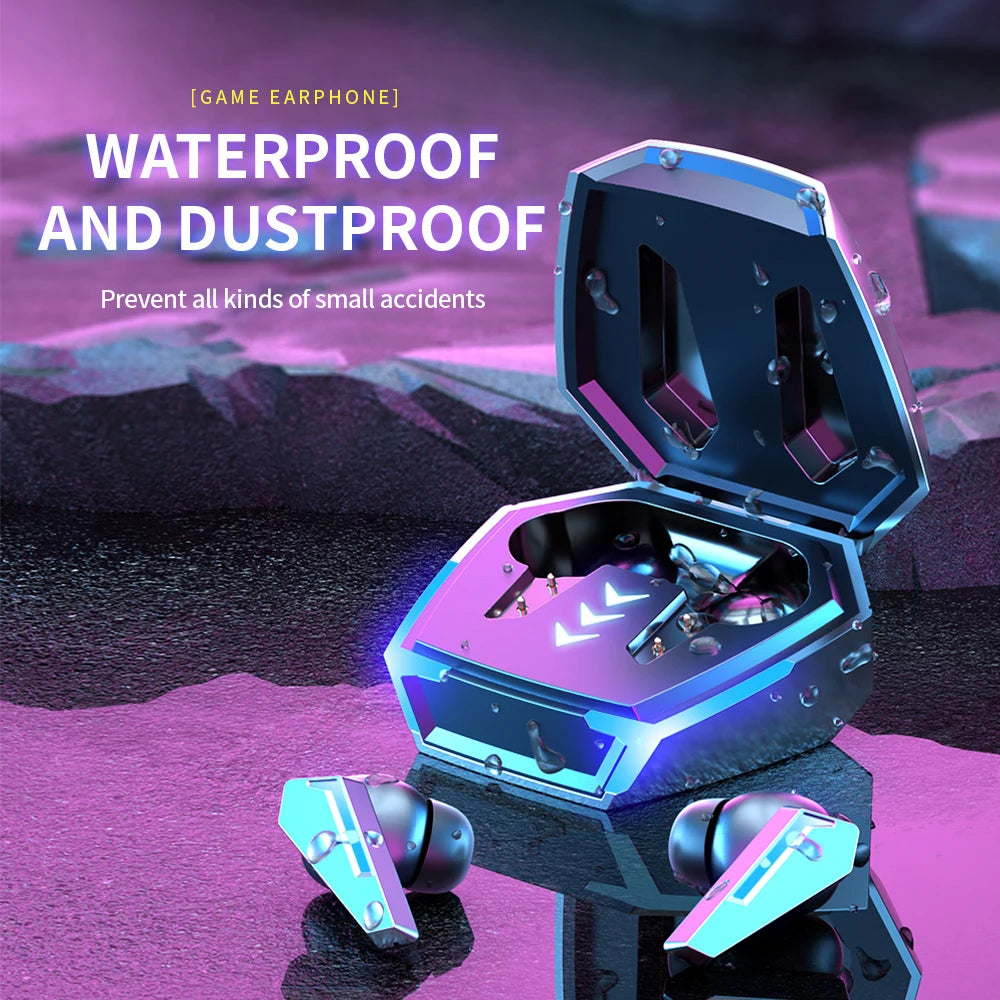 M10 Low Latency Wireless Earbuds Gaming and Music Dual-Mode in Ear Earphones with E-Sports Breathing Light and IPX4 Waterproof