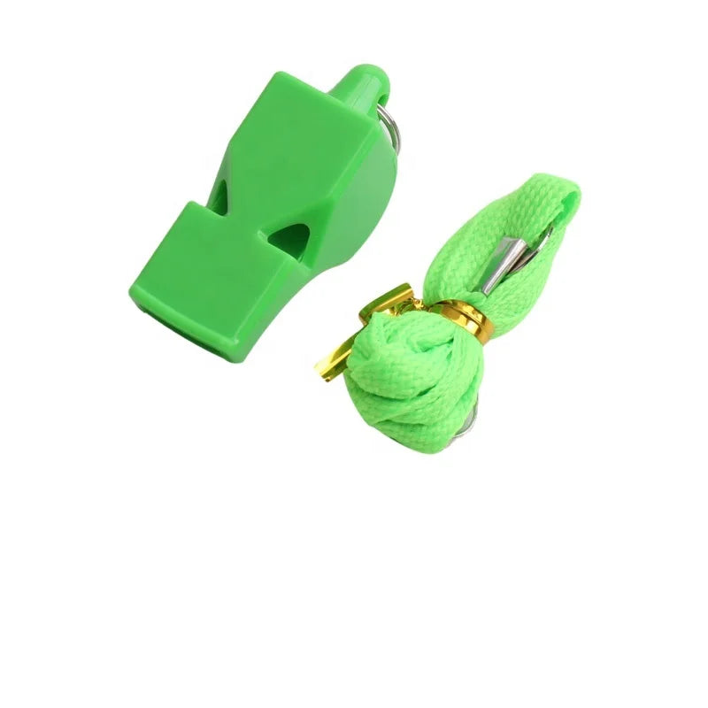 High Quality Loudest Whistle Referee Plastic fox Whistle with Lanyard