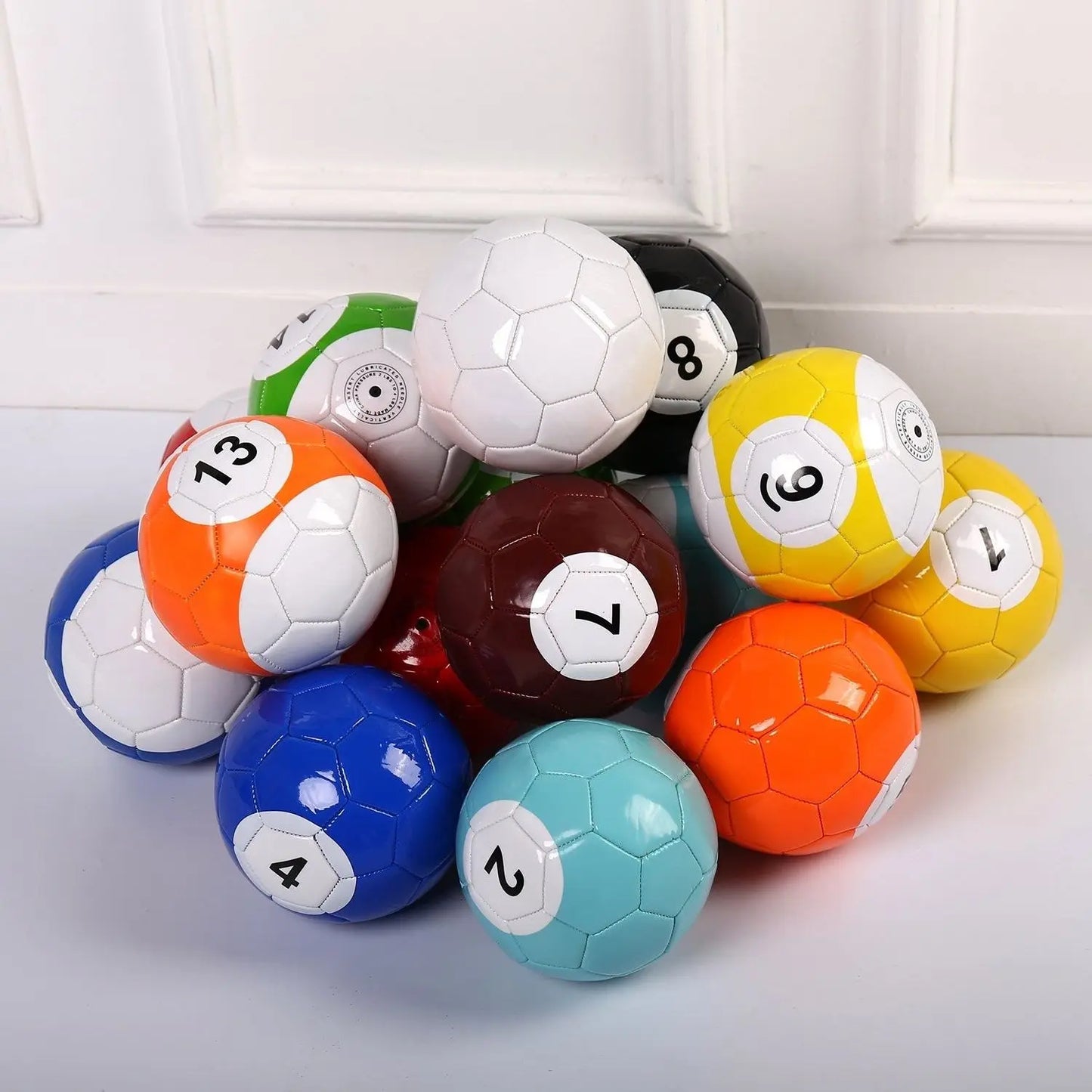 ActEarlier 1 Set 16 Pcs Size 4 Desktop Football Game Snook Ball Snooker Street Soccer Huge Billiards Pool