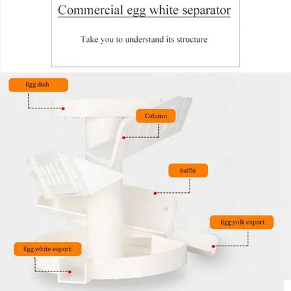 Large Egg White Separator Egg White and Yolk Kitchen Baking Gadgets Plastic Egg White Separator Machine