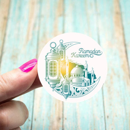 3.5/4.5cm Ramadan Mubarak Decorative Stickers Ramadan Kareem Muslim Religion Festival Holidays Greeting Card Decor