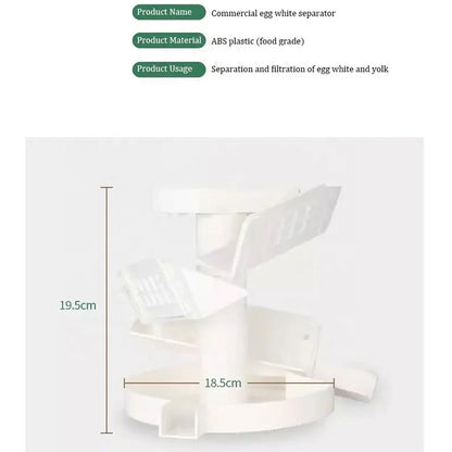 Large Egg White Separator Egg White and Yolk Kitchen Baking Gadgets Plastic Egg White Separator Machine
