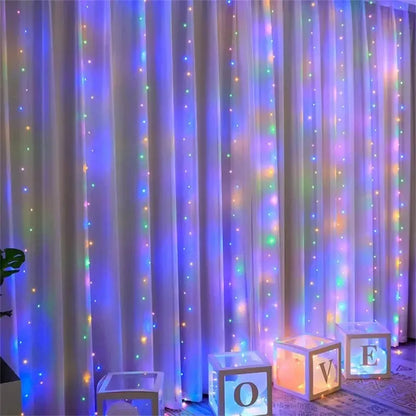 Ramadan Decoration 2026 Curtain LED String Lights Fairy Lights Battery Operated EID Mubarak Bedroom Wedding Valentine's Day