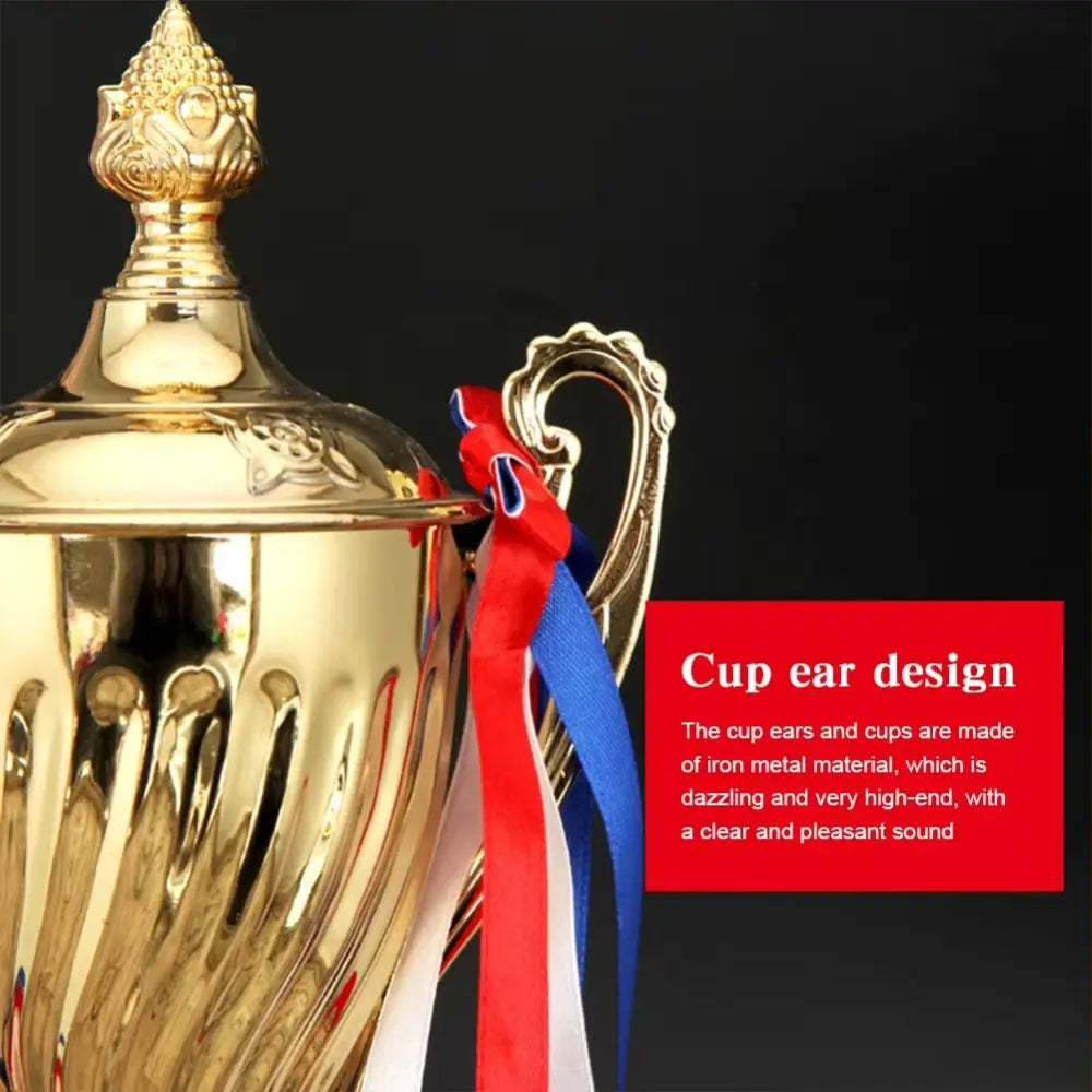 29/33/36cm Gold Trophy Cup Large Size Metal Material Sports Trophy Cup Shape Height Design Winner Trophies Championships