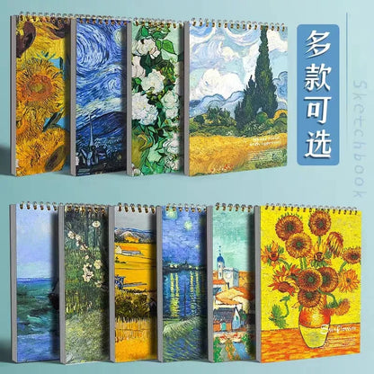 A4 Van Gogh sketchbook  various sketchbooks a4 hand-painted painting book picture book, blank picture book for students