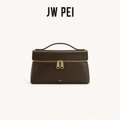 JWPEI Box-Shaped Cross-Border Shoulder Bag Small Niche Design Handbag Diagonal Bag Leather Handbag for Daily Matching
