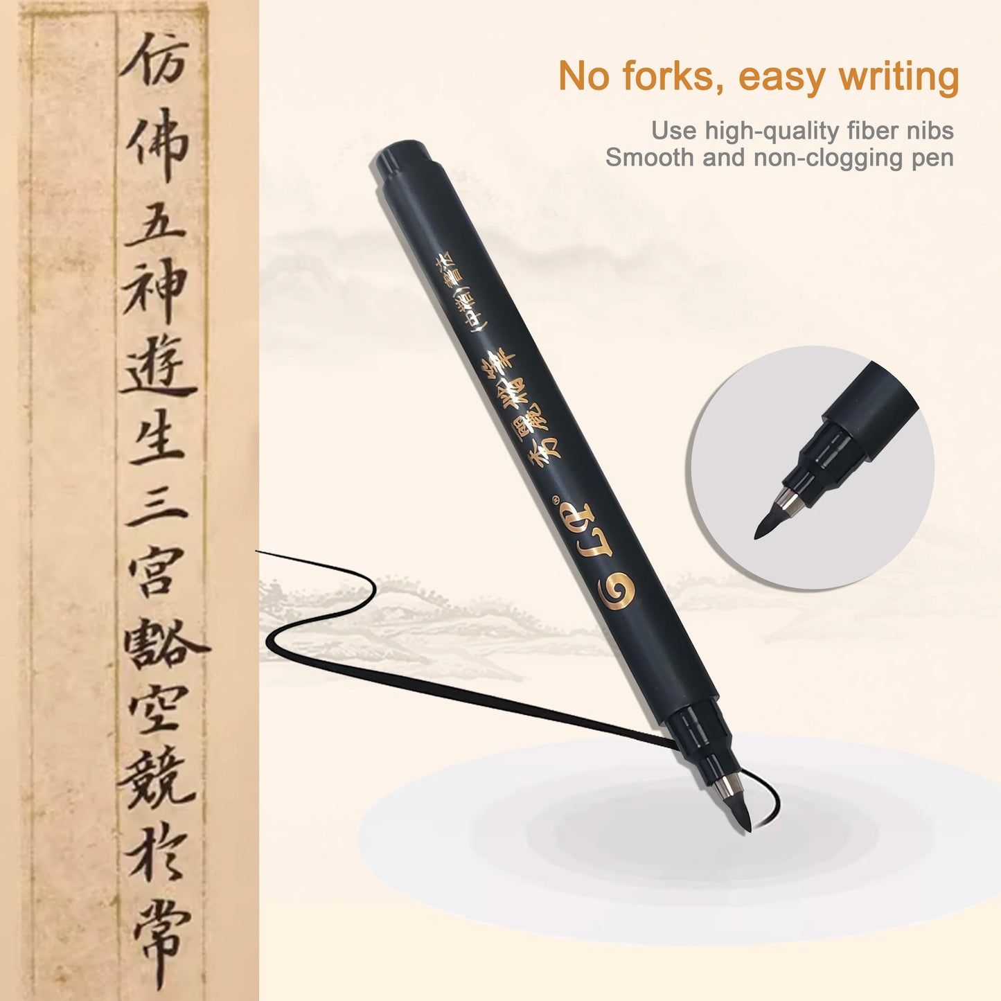 4 pcs Calligraphy Art Marker Pens Brush Art as a gift for Craft Supplies Art Writing Office School Supplies Stationery Student