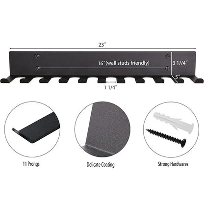 Multi-Purpose Gym Storage Rack,Hook Heavy-Duty Steel Gym Organizer Wall Mount Hanger For Home And Pro 17 Inches Durable