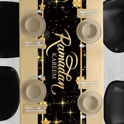 Ramadan Table Runner Eid Mubarak Decor For Home 2025 Tablecloth Islamic Muslim Party Supplies Ramadan Kareem Eid Al-Fitr Gifts