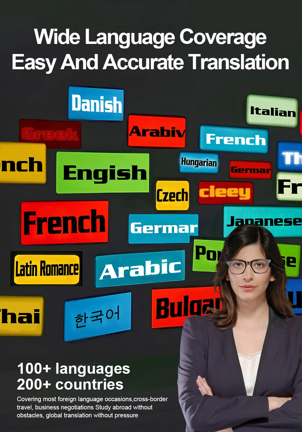 OnePlus AI Glasses Smart Glasses Chat GPT AI Real-time Translation Music Play Bluetooth Glasses Anti-Blue Light Lens Daily Use