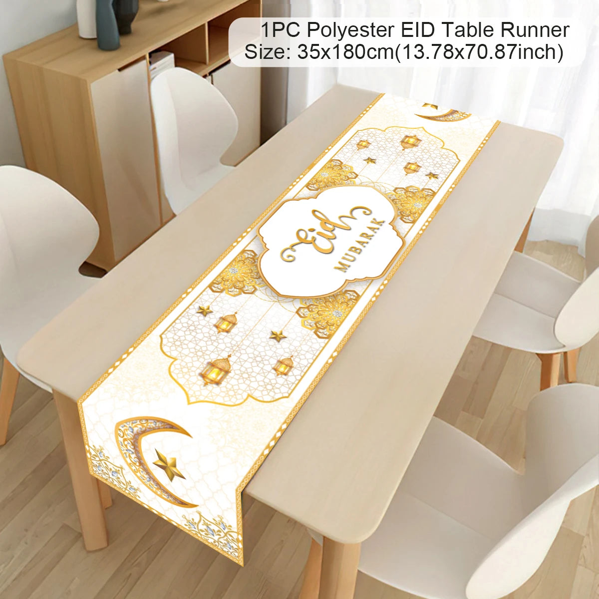 Ramadan Table Runner Eid Mubarak Decor For Home 2025 Tablecloth Islamic Muslim Party Supplies Ramadan Kareem Eid Al-Fitr Gifts