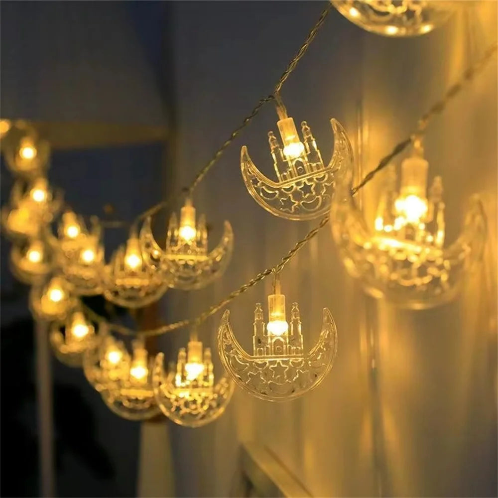 2026 Ramadan Decoration Led Light Star Moon String Light Hari Raya Ramadan Light  Lampu Party Eid Mubarak Decoration Party Decor