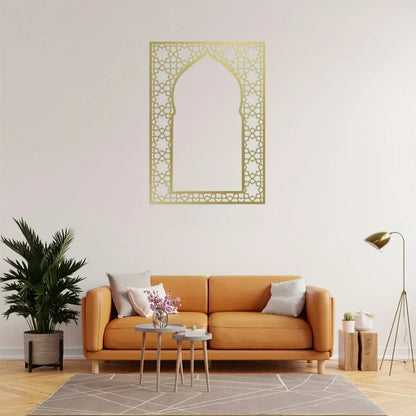 Exquisitely Crafted Islamic Metal Wall Art with Arabic Design Panel Ideal for Home Interior Outdoor Decor and Muslim Gifts