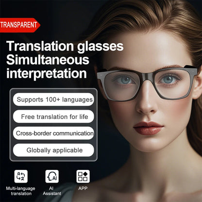 OnePlus AI Glasses Smart Glasses Chat GPT AI Real-time Translation Music Play Bluetooth Glasses Anti-Blue Light Lens Daily Use