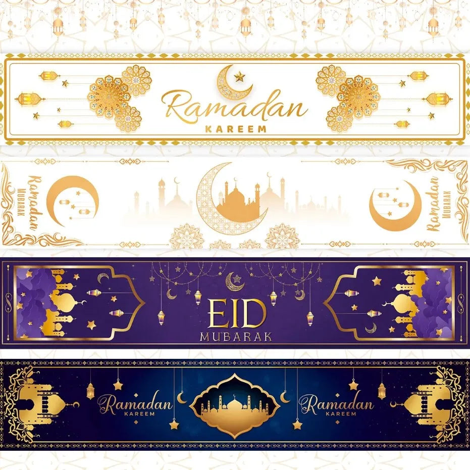 Ramadan Table Runner Eid Mubarak Decor For Home 2025 Tablecloth Islamic Muslim Party Supplies Ramadan Kareem Eid Al-Fitr Gifts